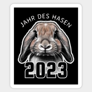 YEAR OF THE RABBIT in German, 2023 Magnet